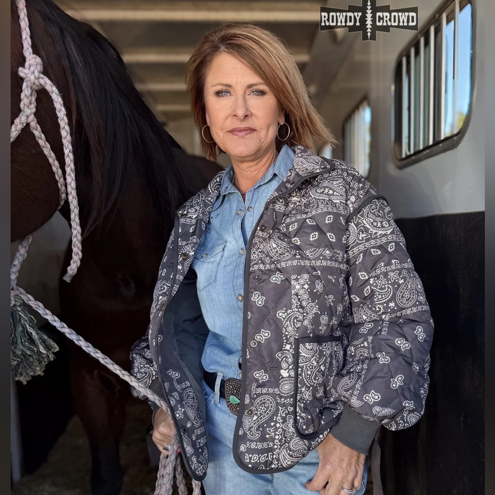 Country Quilted Jacket - Smoky Paisley